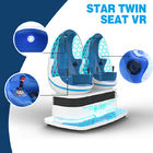 Twee van de de Stoelbioskoop 9D van de Zetelsmotie van het de Werkelijkheidsspel Virtueel de Machineblauw met Witte Kleur