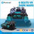 FuninVR-hete verkopende Arcade 6 zetelsvr dark brengt Virtuele de Werkelijkheidservaring van 3.8KW voor Pretpark in de war