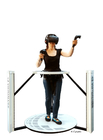 Tredmolen die van de Pretpark de Virtuele Werkelijkheid de Leurder van Walker Simulator schieten VR