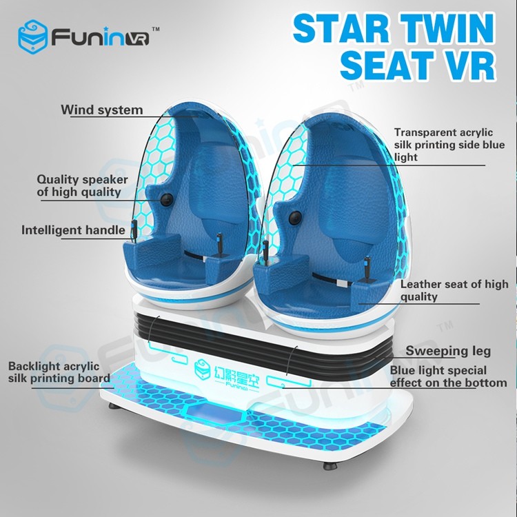 Twee de Machine van het spelers1.2kw VR Spel/9d-Bioskoopsimulator met VR-Helm
