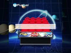 Vierkante aangepaste 5D-filmcinema met 9-48 zitplaatsen en elektrisch systeem