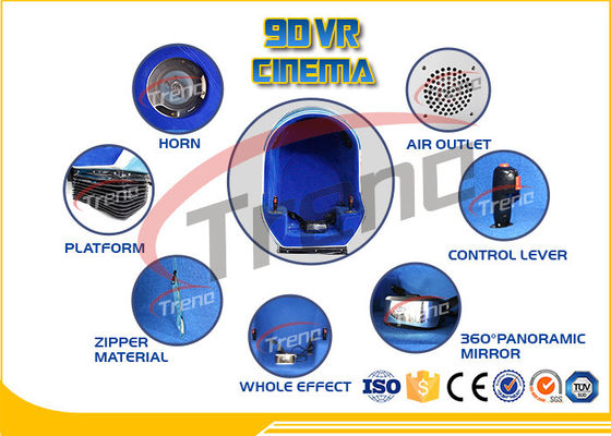 Zwarte Mini Dynamische Virtuele de Werkelijkheidssimulator van 9D, Bioskoop van de de Visie9d Actie van 1080P HD de Vrije