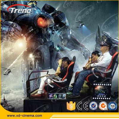 Zwarte Virtuele Werkelijkheids5d Mobiele Bioskoop, het Bewegende Theater van 5D met Dynamische Hydraulische Zetels