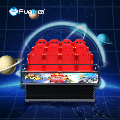 Vierkante aangepaste 5D-filmcinema met 9-48 zitplaatsen en elektrisch systeem