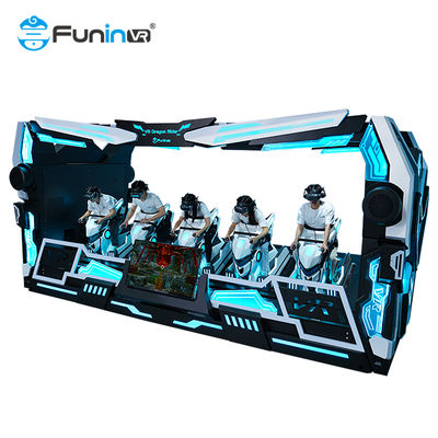 Entertainment 9D VR Dragon Rider 5 Seats Simulator Op Dynamic Extreme Theme Platform