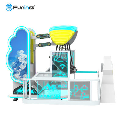 Blue Virtual Reality Games Simulator voor kinderen ontworpen met onderhoudsarme functies die leuke educatieve inhoud en veilig spelen combineren