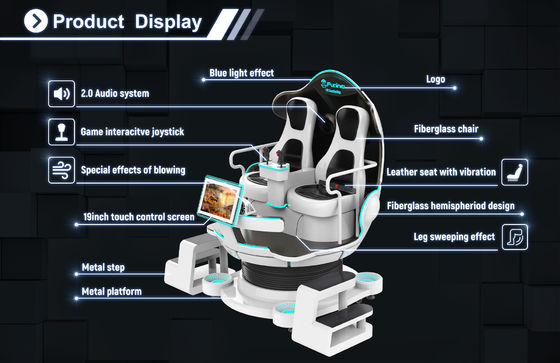 Virtuele van de de Fabrieksprijs 9d van de Werkelijkheidsvr 9D Bioskoop 3d glazen 2 vr de bioskoop van het Spel9d simulador van het Zetels200kg VR Vermaak