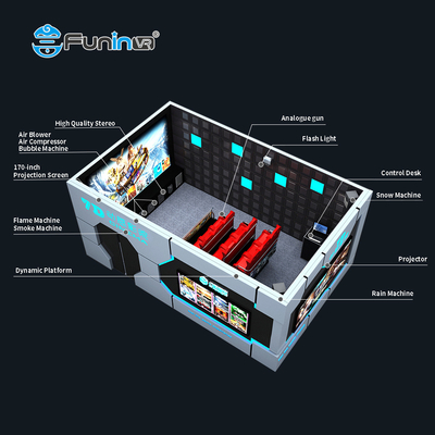 24 stoelen 7D bioscoop 3D-scherm voor interactieve bewegingsracesimulator