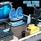 Blauwe Witte Kleur Twee van de de Cabinebioskoop van de Zetels9d VR Rit Virtuele de Werkelijkheidssimulator voor Jonge geitjesPretpark