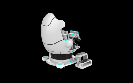 9D VR-stoel met immersive VR-ervaring en joystickcontroller